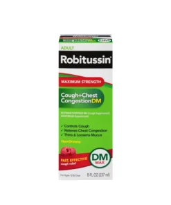 Robitussin Adult Maximum Strength Cough + Chest Congestion DM Raspberry 8 oz