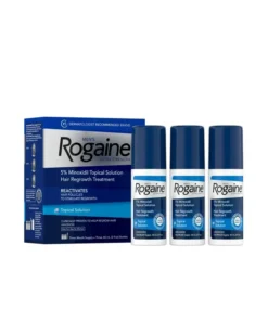 Rogaine Mens Extra Strength 5% Minoxidil Topical Solution Hair Regrowth Treatment 3x60 ml