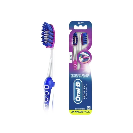Oral-B Pro-Flex Stain Eraser Manual Toothbrush Soft 2 Ct
