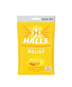 HALLS Relief Honey Lemon Sugar Free Cough Drops 25 Drops