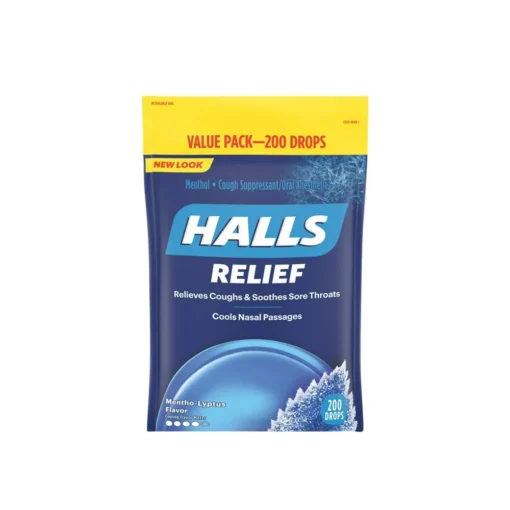 HALLS Advanced Vapor Cough Drops Mentho-Lyptus 200 Count