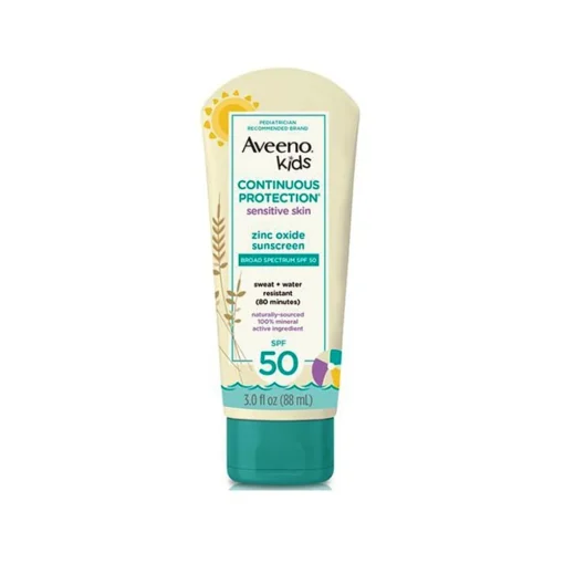 Aveeno Kids Continuous Protection Mineral Sunscreen, SPF 50 - 3 Oz