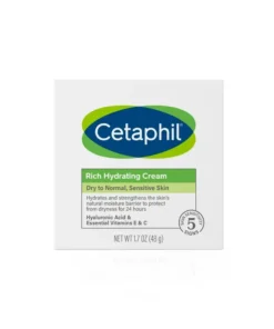 Cetaphil Rich Hydrating Cream for Dry to Normal Sensitive Skin, 1.7 fl oz