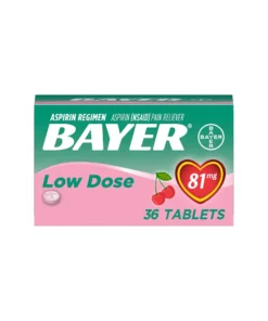 Bayer Chewable Aspirin Regimen Low Dose Pain Reliever Tablets 81mg Cherry 36 Count