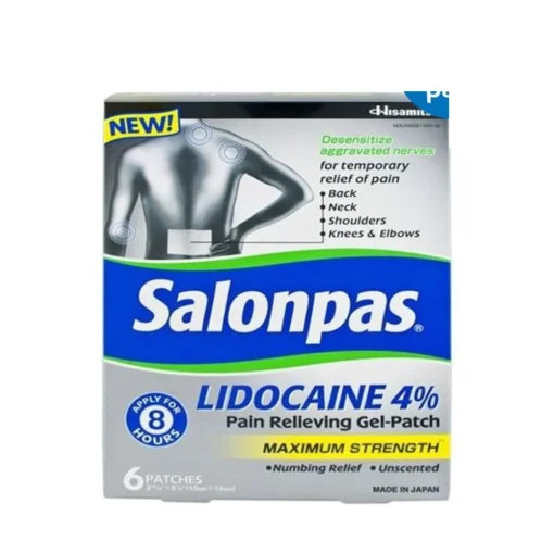 Salonpas Lidocaine Maximum Strength Numbing Pain Relief Gel Patch