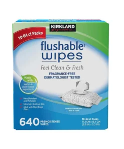KIRKLAND Fragrance-Free Flushable Wipes - 640 Count