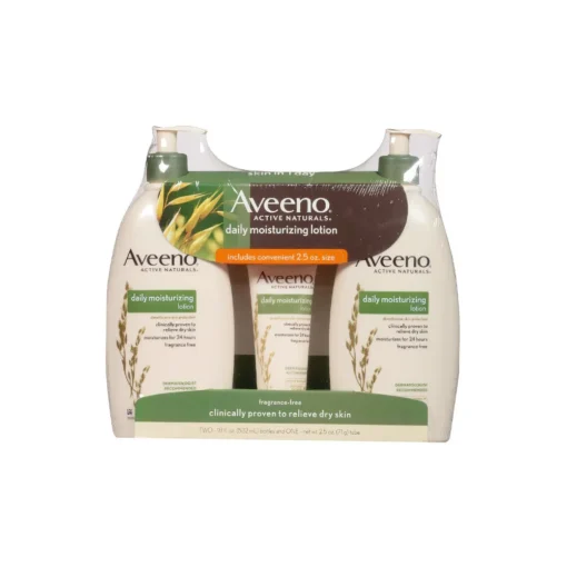 Aveeno Daily Moisturizing Lotion (18 fl. oz, 2 pk. with 2.5 oz. Tube)