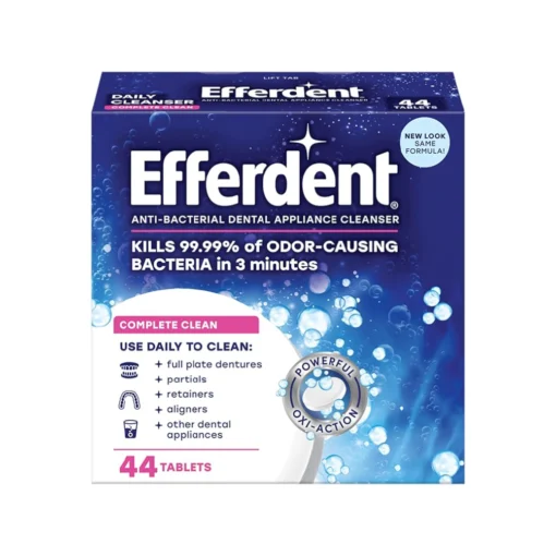 Efferdent Denture & Retainer Cleanser Tablets Complete Clean 44 Tablets