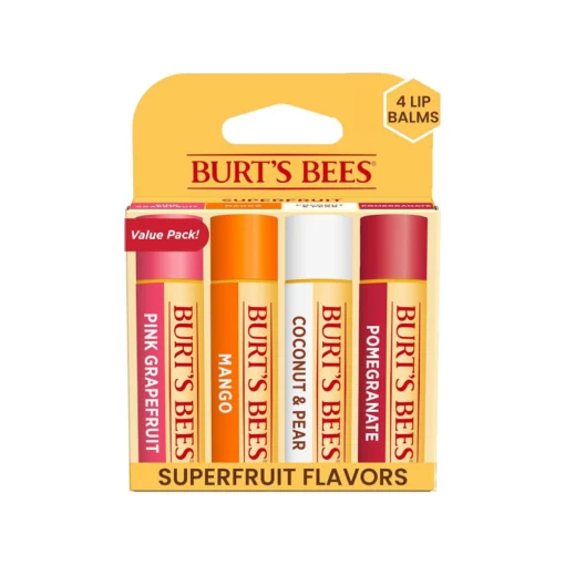 Burt's Bees Superfruit Flavors 4 Lip Balms