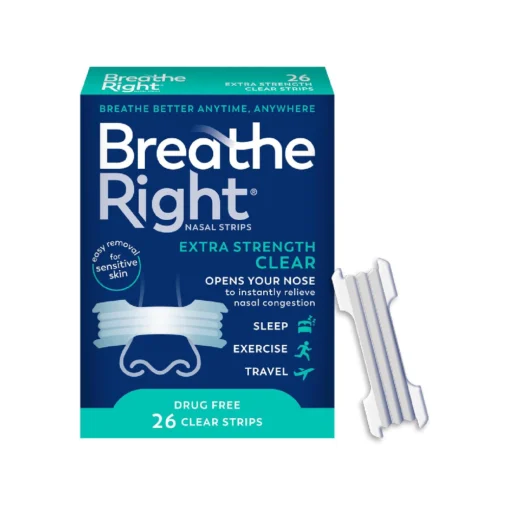 Breathe Right Extra Strength Drug-Free Clear Nasal Strips - 26ct