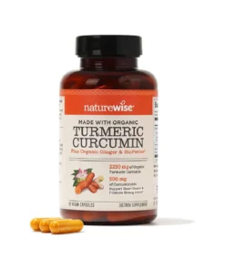 Naturewise Made With Organic Turmeric Curcumin 90 Vegan Capsules