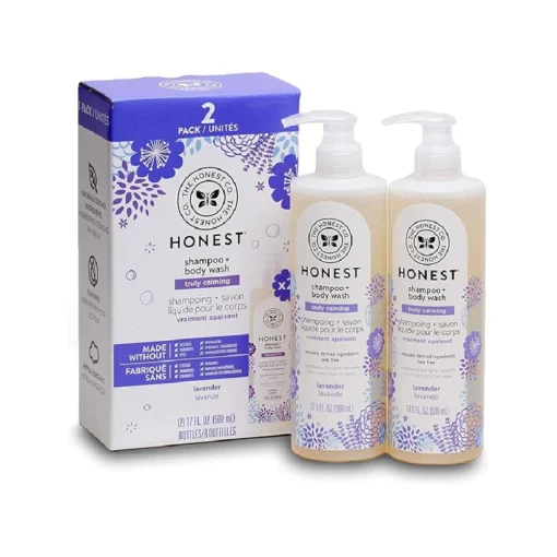 The Honest Company Truly Calming Lavender Shampoo + Body Wash 17 Fl Oz 2-pack