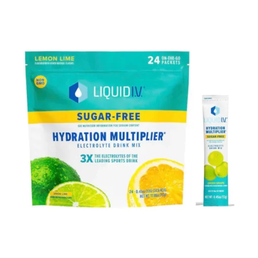 Liquid I.V. Sugar-Free Hydration Multiplier - Lemon Lime Electrolyte Drink Mix 24 Stick Packs