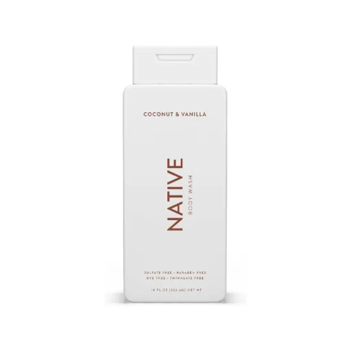 Native Coconut & Vanilla Body Wash 18 Oz