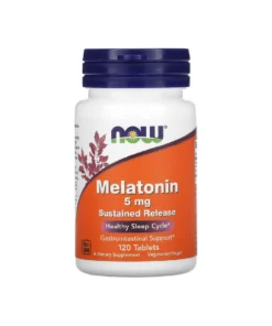 Now Foods Melatonin 5mg Sustained Release Healthy Sleep Cycle 120 Tablets