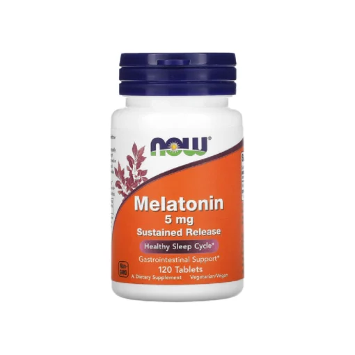 Now Foods Melatonin 5mg Sustained Release Healthy Sleep Cycle 120 Tablets