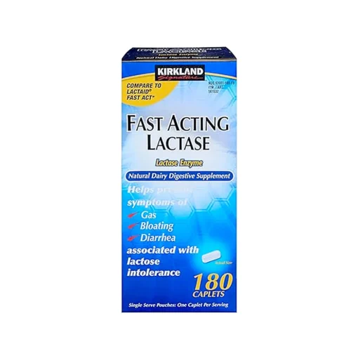 Kirkland Signature Fast Acting Lactase 180 Caplets