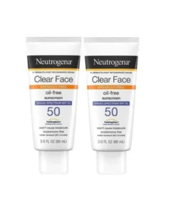 Neutrogena Clear Face SPF 50 Oil Free Sunscreen, 3.0 Fl Oz