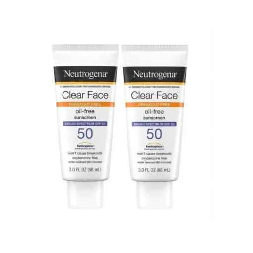 Neutrogena Clear Face SPF 50 Oil Free Sunscreen, 3.0 Fl Oz