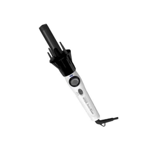 KISS Instawave Professional Ionic Ceramic Deluxe Automatic Hair Curler, Black & White