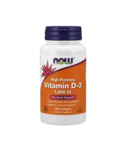 Now Foods High Potency Vitamin D-3 1,000IU 180 Softgels