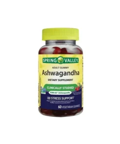 Spring Valley Ashwagandha Vegetarian Gummies for Stress Support Cherry Flavor 60 Count