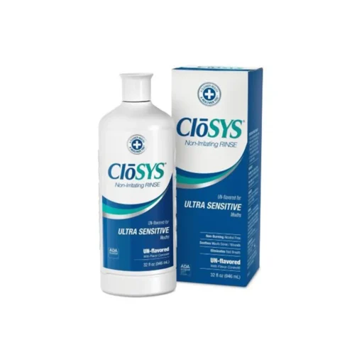 CloSYS Ultra Sensitive Mouth Rinse, Alcohol-Free, Unflavored, 32 Oz