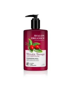 Avalon Organics Wrinkle Therapy with Coq10 & Rosehip - Cleansing Milk 8.5 Fl Oz