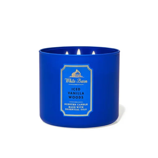 Bath & Body Works Iced Vanilla Woods 3-Wick Candle