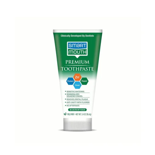 SmartMouth Premium Zinc Ion Toothpaste Protect, Clean & Repair, Mild Mint, 3.4oz