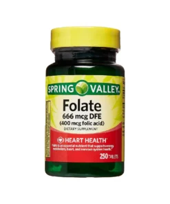 Spring Valley Folate 666mcg DFE (400mcg Folic Acid) 250 Tablets