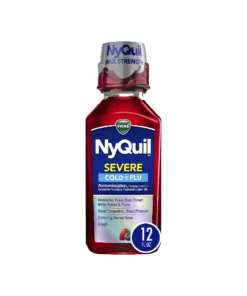 Vicks Nyquil Severe Cold & Flu Strawberry Flavor 12 FL Oz