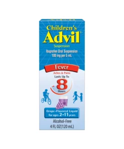 Adil Children's Ibuprofen Oral Suspension 100mg Grape-Flavored 4 FL Oz