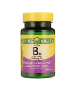 Spring Valley Vitamin B-12 500mcg Metabolism Support 100 Tablets