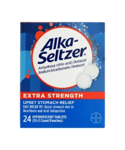 Alka-Seltzer Extra Strength Effervescent Heartburn Relief Tablets, 24 Ct