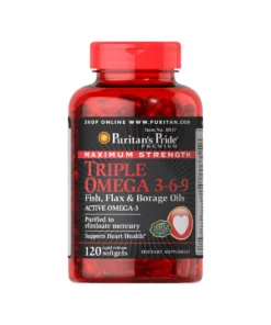 Puritan's Pride Maximum Strength Triple Omega 3-6-9 120 Softgels