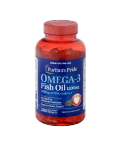 Puritan's Pride Omega-3 Fish Oil 1200mg 360mg Active Omega-3 200 Softgels