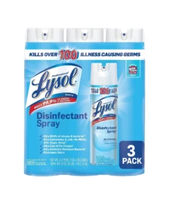 Lysol Disinfectant Spray Crisp Linen Scent 19 Ounce 3 Pack