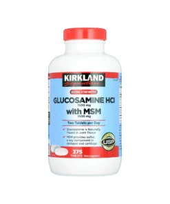 Kirkland Signature Extra Strength Glucosamine HCL 1500mg With MSM 1500mg 375 Tablets