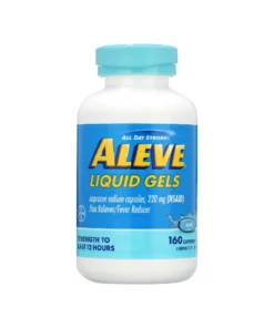 Aleve Liquid Gels Naproxen Sodium 220 mg (NSAID) Pain Reliever/Fever Reducer 160 Capsules