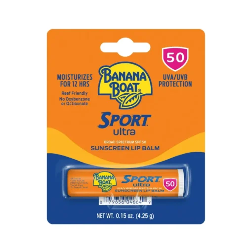 Banana Boat Sport Ultra Sunscreen Lip Balm Spf 50, 0.15 Oz